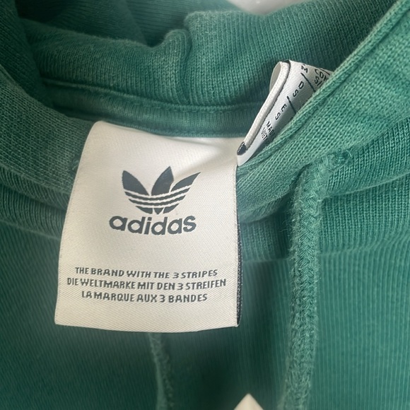 Adidas Men’s Small Forrest Green Logo trefoil Hoodie Sweatshirt street sporty - Picture 5 of 10